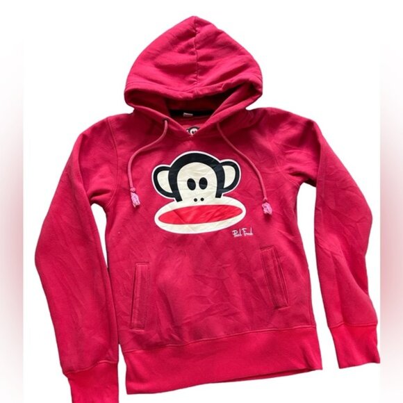 Paul Frank Pink Monkey Hoodie pullover size small - Picture 1 of 6